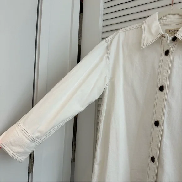 NWT Madewell Denim Oversized Mini Shirtdress - Picture 4 of 11